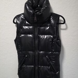 SAM. Women's Shiny Black Puffer Vest